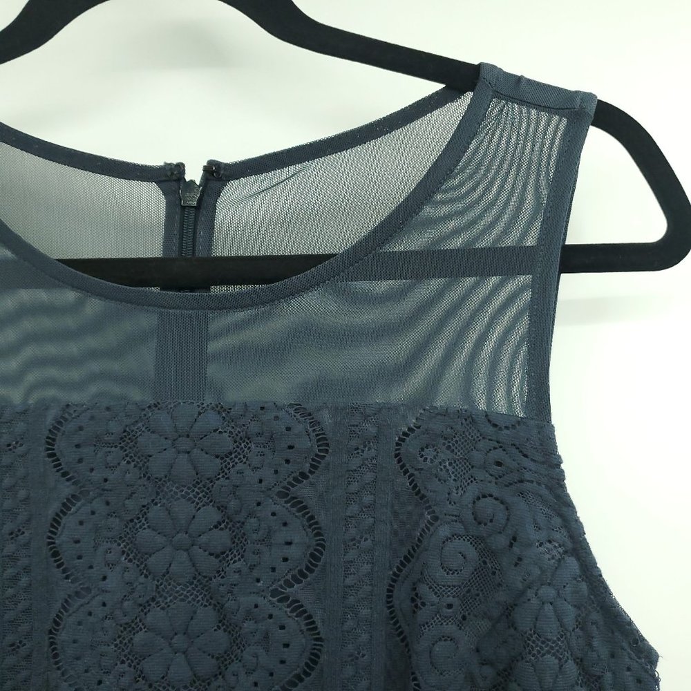 Truly Poppy Lace Sleeveless A Line Dress 2 Blue - Picture 3 of 10
